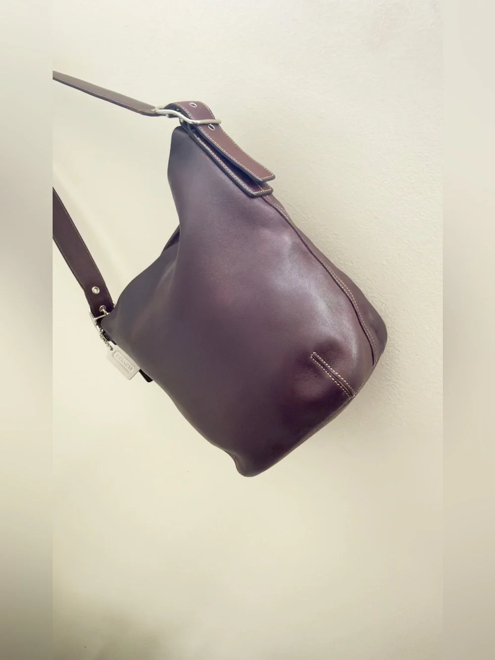 Vintage Coach Mahogany Leather Legacy Soho Bucket Hobo Bag 9186 Y2K
